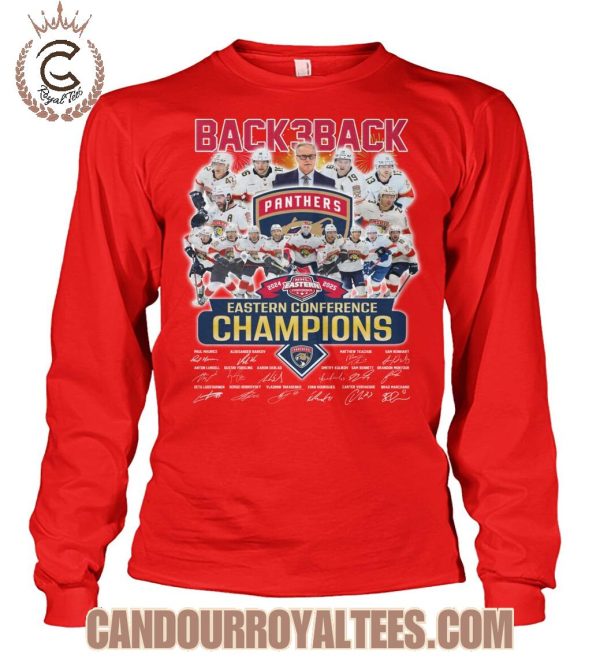 Back3Back 2024 2025 NHL Eastern Conference Champions Florida Panthers T-Shirt