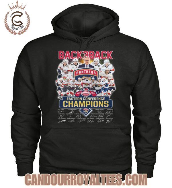 Back3Back 2024 2025 NHL Eastern Conference Champions Florida Panthers T-Shirt