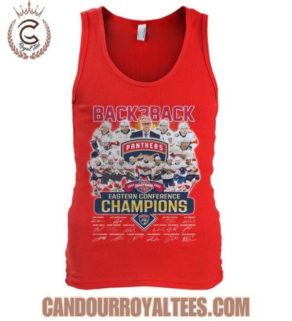Back3Back 2024 2025 NHL Eastern Conference Champions Florida Panthers T-Shirt