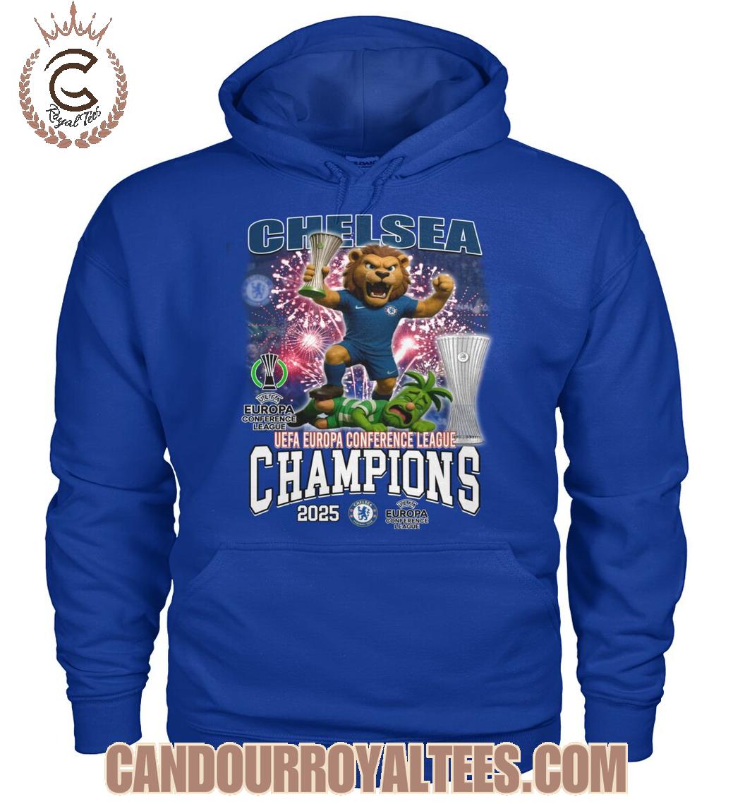 Chelsea UEFA Europa Conference League Champions 2025 T-Shirt Chelsea UEFA Europa Conference League Champions 2025 T-Shirt