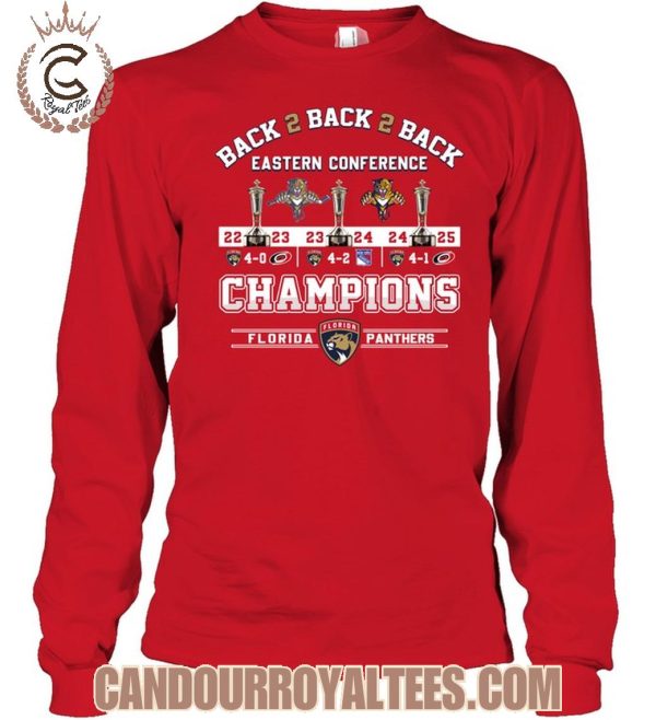 Florida Panthers Back 2 Back 2 Back Eastern Conference 2025 T-Shirt