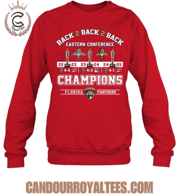 Florida Panthers Back 2 Back 2 Back Eastern Conference 2025 T-Shirt