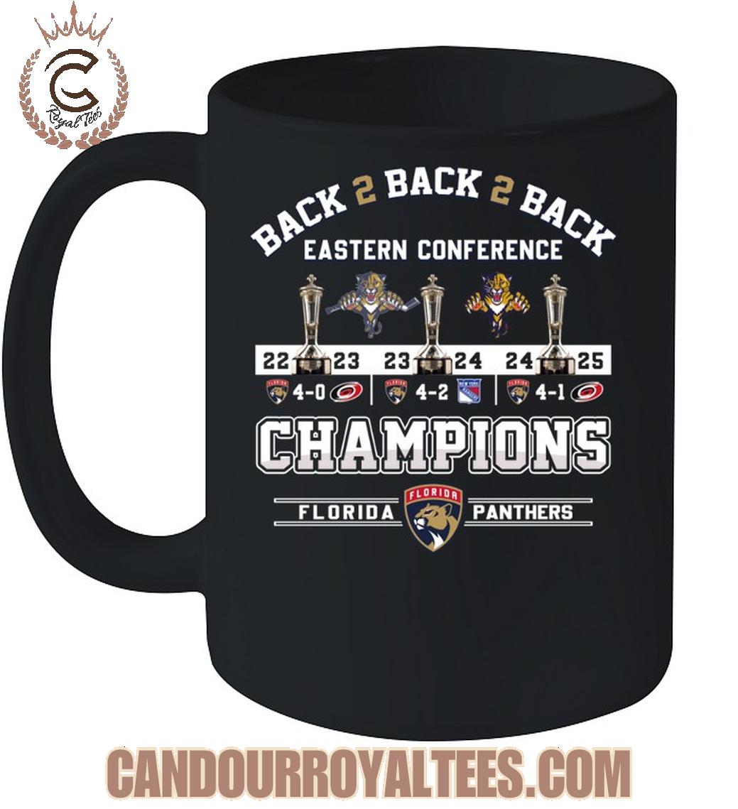 Florida Panthers Back 2 Back 2 Back Eastern Conference 2025 T-Shirt Florida Panthers Back 2 Back 2 Back Eastern Conference 2025 T-Shirt