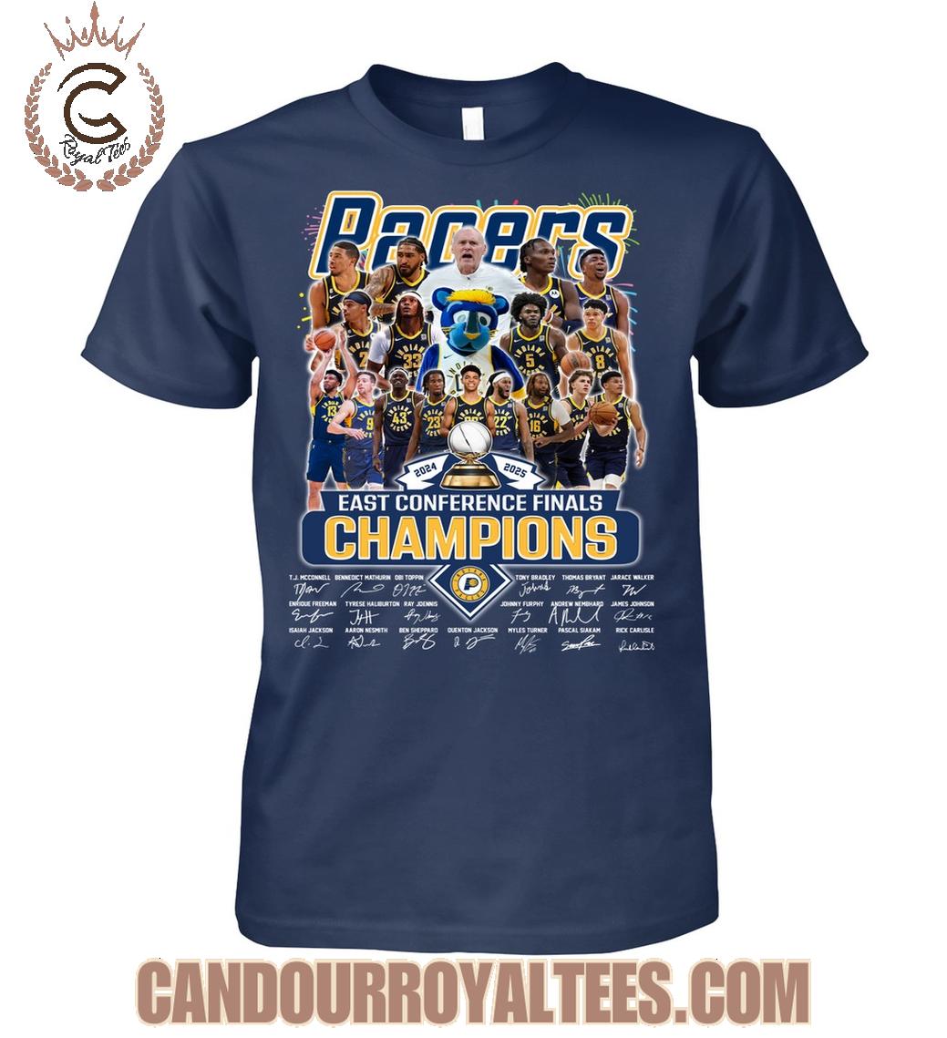 Indiana Pacers 2024 2025 East Conference Finals Champions T-Shirt Indiana Pacers 2024 2025 East Conference Finals Champions T-Shirt