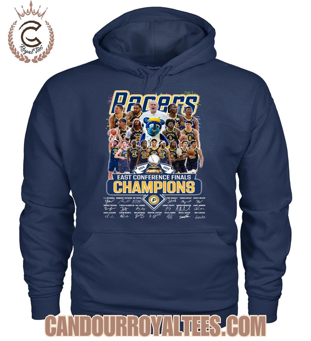 Indiana Pacers 2024 2025 East Conference Finals Champions T-Shirt Indiana Pacers 2024 2025 East Conference Finals Champions T-Shirt