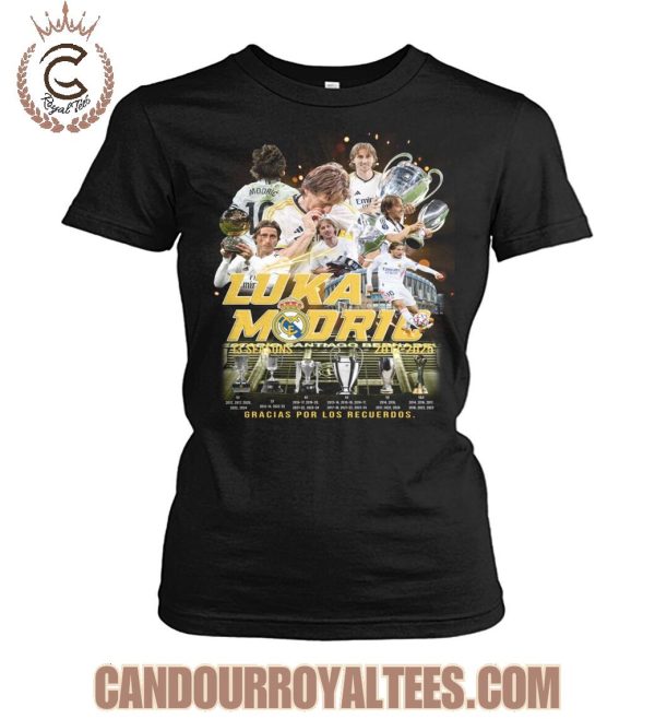 Luka Modric 13 Seasons 2012 – 2025 Gracias Por Los Recuerdos T-Shirt