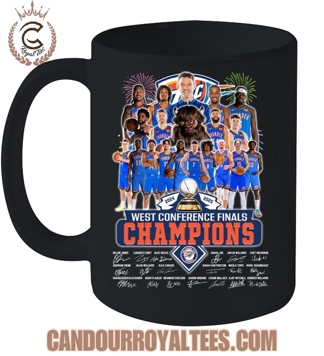 Oklahoma City Thunder 2024 2025 West Conference Finals Champions T-Shirt Oklahoma City Thunder 2024 2025 West Conference Finals Champions T-Shirt