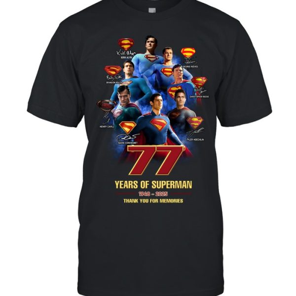 77 Years Of Superman 1948 – 2025 Thank You For The Memories T-Shirt