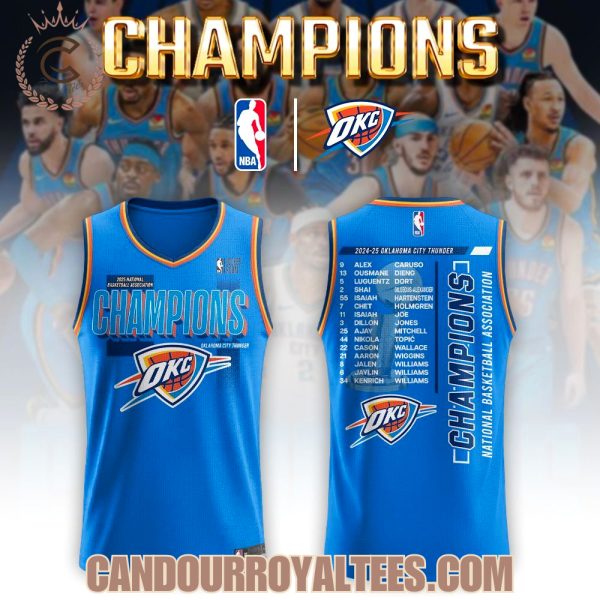 2024-25 Oklahoma City Thunder Champions NBA Basketball Jersey