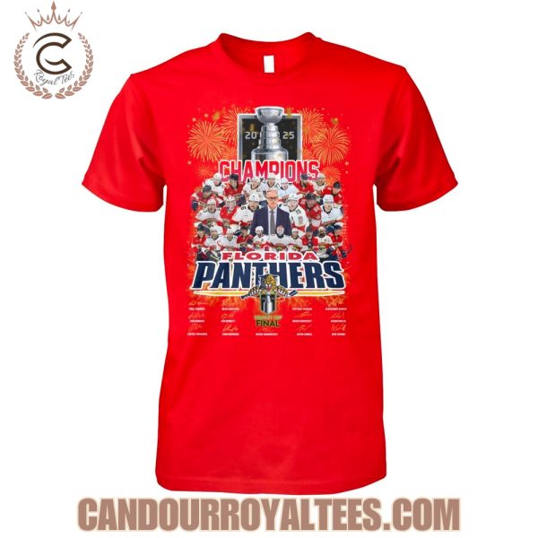 2025 Champions Florida Panthers Stanley Cup Finals T-Shirt