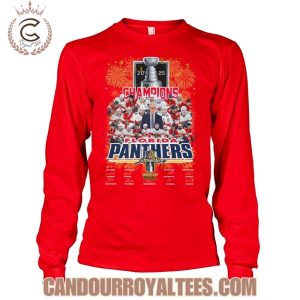 2025 Champions Florida Panthers Stanley Cup Finals T-Shirt