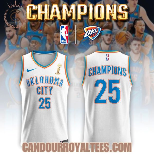 2025 NBA Champions Oklahoma City Thunder Basketball Jersey