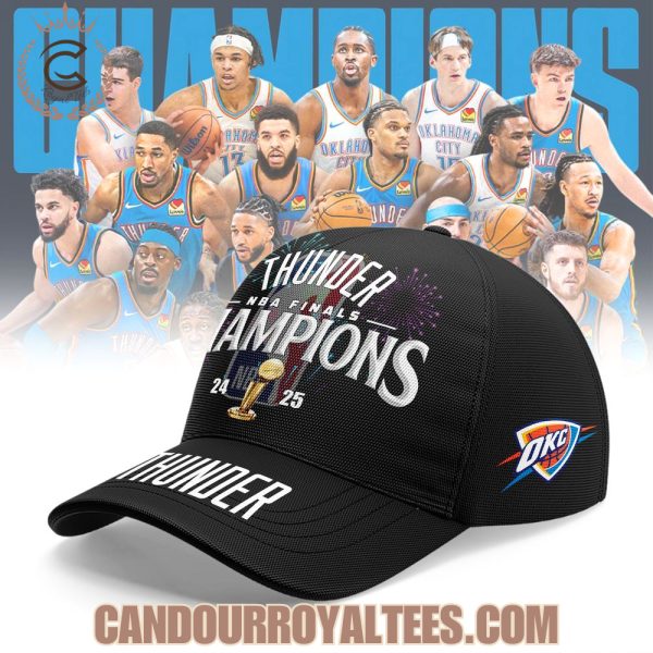 2025 NBA Champions Oklahoma City Thunder Black Tshirt, Hoodie, Cap