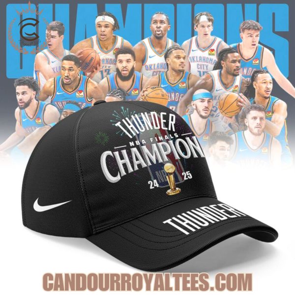 2025 NBA Champions Oklahoma City Thunder Black Tshirt, Hoodie, Cap