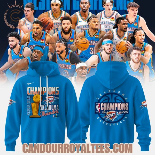 2025 NBA Champions Oklahoma City Thunder Blue Tshirt, Hoodie, Cap