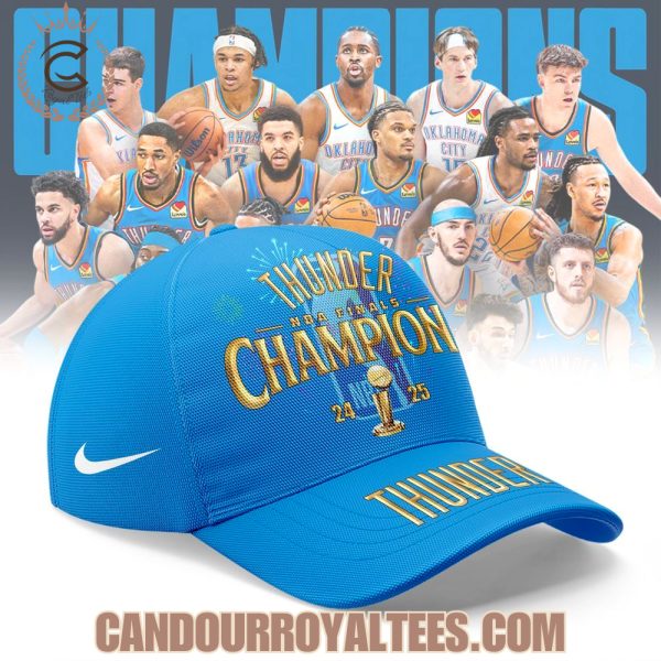 2025 NBA Champions Oklahoma City Thunder Blue Tshirt, Hoodie, Cap