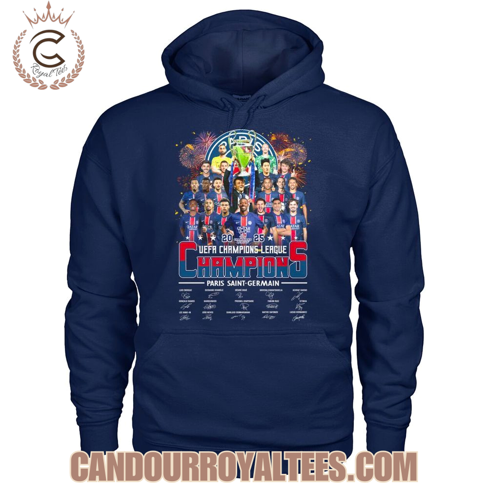 2025 UEFA Champions League Champions Paris Saint-Germain T-Shirt 2025 UEFA Champions League Champions Paris Saint-Germain T-Shirt