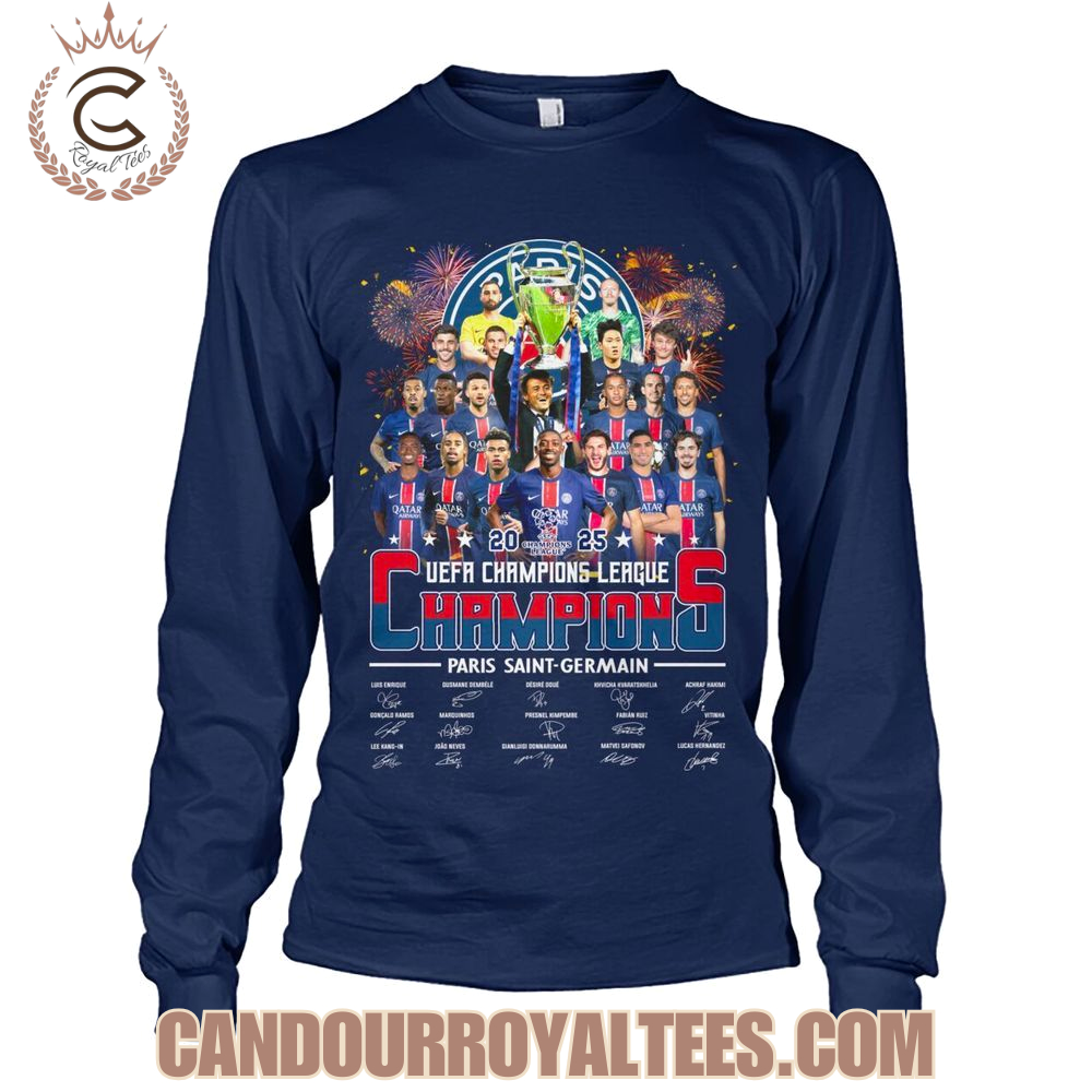 2025 UEFA Champions League Champions Paris Saint-Germain T-Shirt 2025 UEFA Champions League Champions Paris Saint-Germain T-Shirt