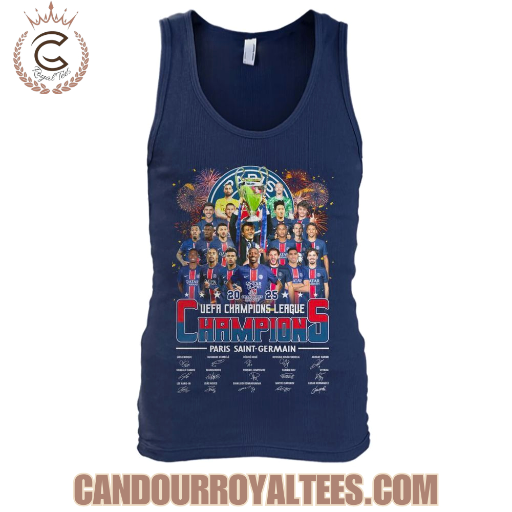 2025 UEFA Champions League Champions Paris Saint-Germain T-Shirt 2025 UEFA Champions League Champions Paris Saint-Germain T-Shirt