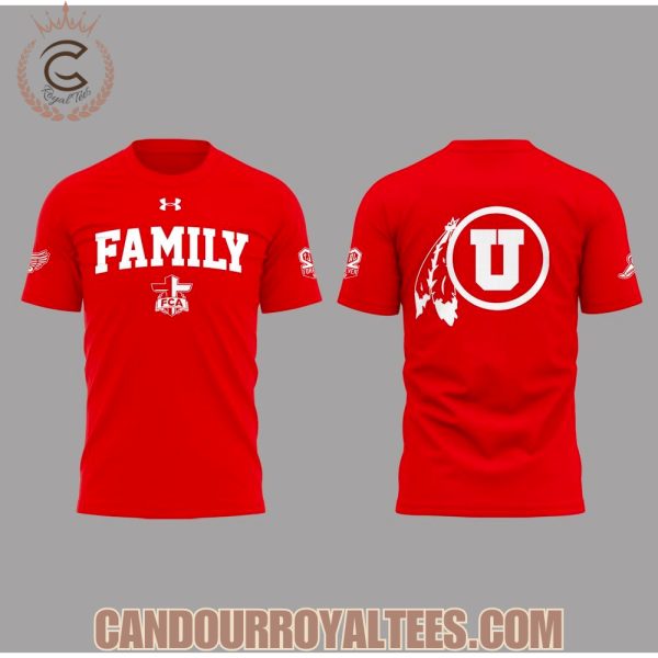 2025 Utah Utes Family Red Hoodie, Tshirt, Cap