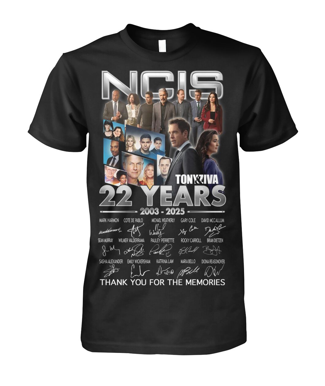 NCIS 22 Years 2003 - 2025 Thank You For The Memories T-Shirt NCIS 22 Years 2003 - 2025 Thank You For The Memories T-Shirt