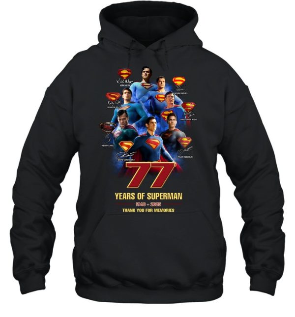 77 Years Of Superman 1948 – 2025 Thank You For The Memories T-Shirt
