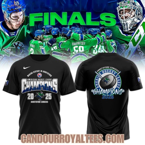 Abbotsford Canucks Calder Cup Champions 2025 Black Tshirt, Hoodie