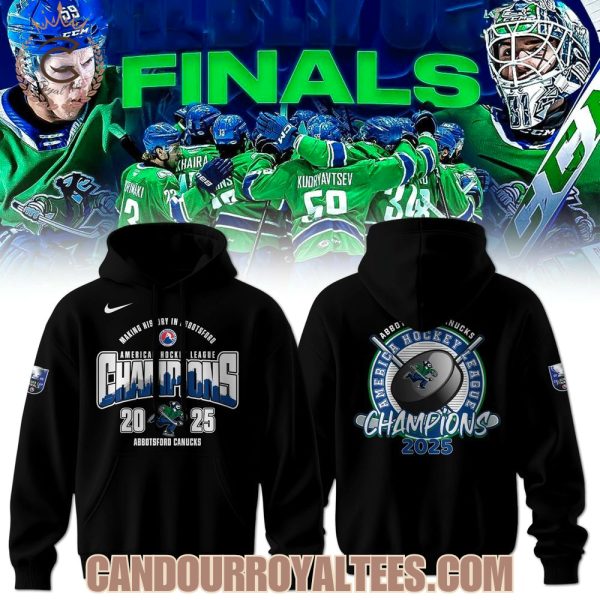 Abbotsford Canucks Calder Cup Champions 2025 Black Tshirt, Hoodie