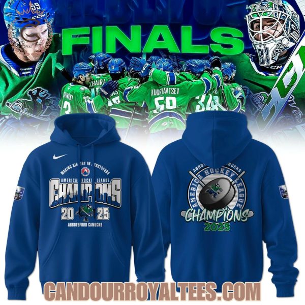 Abbotsford Canucks Calder Cup Champions 2025 Blue Tshirt, Hoodie