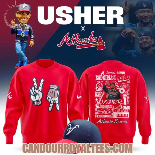 Atlanta Braves x Usher Night 2025 Red Tshirt, Hoodie, Cap