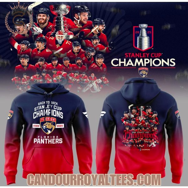 Back To Back Stanley Cup Champions 2024 2025 Florida Panthers Hoodie, Tshirt, Cap