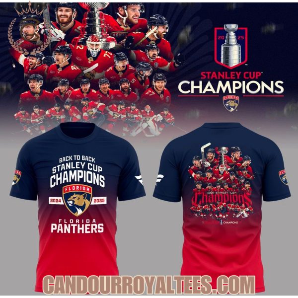 Back To Back Stanley Cup Champions 2024 2025 Florida Panthers Hoodie, Tshirt, Cap