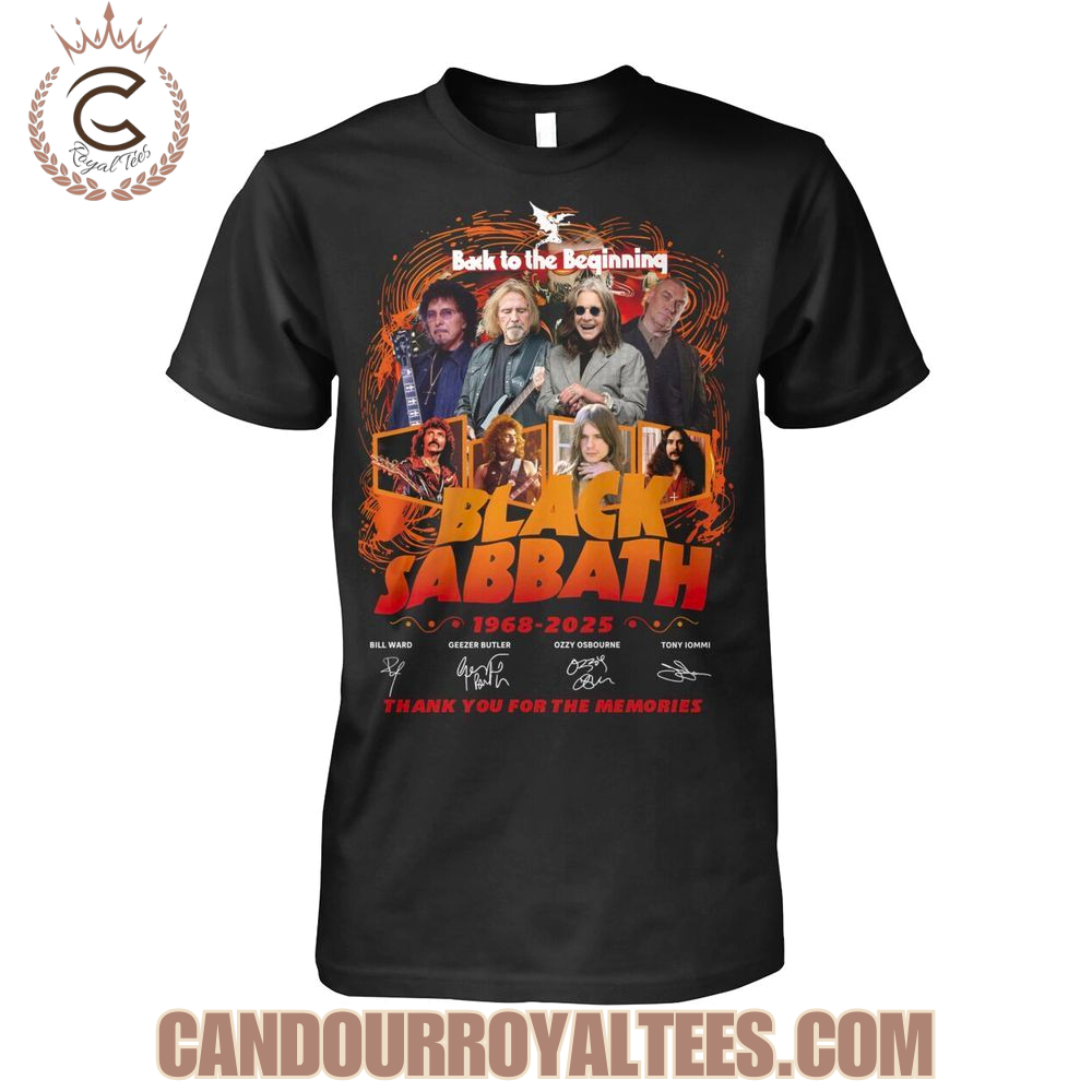 Back To The Beginning Black Sabbath 1968-2025 Thank You For The Memories T-Shirt Back To The Beginning Black Sabbath 1968-2025 Thank You For The Memories T-Shirt