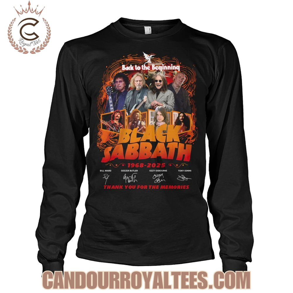 Back To The Beginning Black Sabbath 1968-2025 Thank You For The Memories T-Shirt Back To The Beginning Black Sabbath 1968-2025 Thank You For The Memories T-Shirt