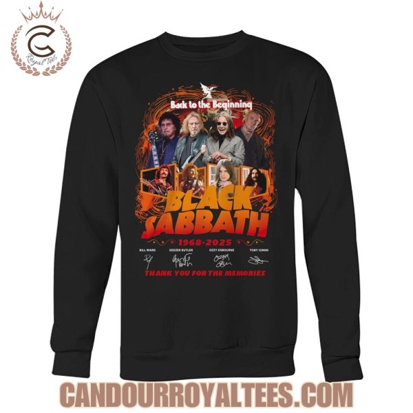 Back To The Beginning Black Sabbath 1968-2025 Thank You For The Memories T-Shirt