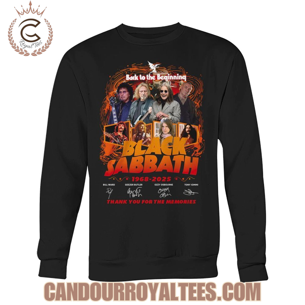 Back To The Beginning Black Sabbath 1968-2025 Thank You For The Memories T-Shirt Back To The Beginning Black Sabbath 1968-2025 Thank You For The Memories T-Shirt