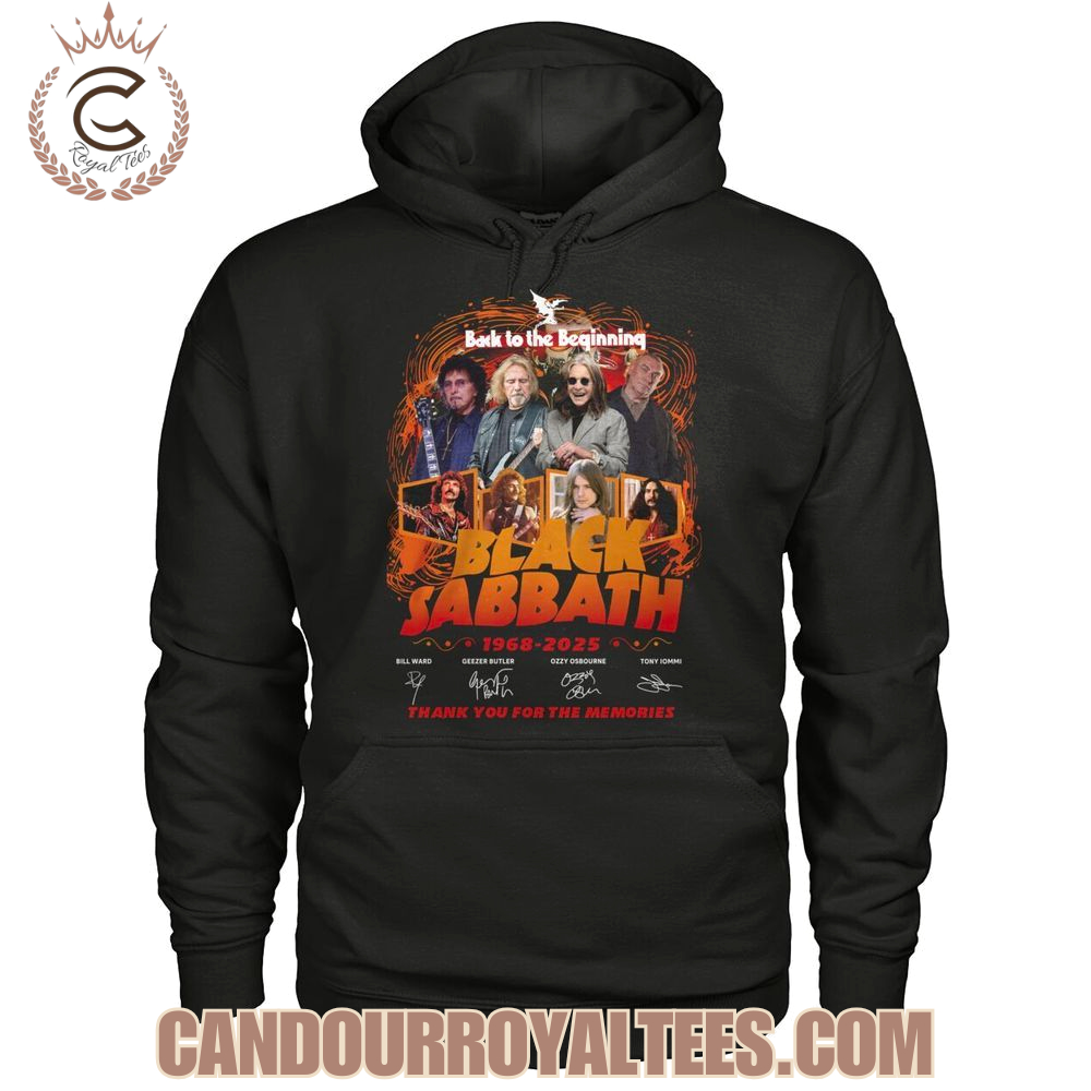 Back To The Beginning Black Sabbath 1968-2025 Thank You For The Memories T-Shirt Back To The Beginning Black Sabbath 1968-2025 Thank You For The Memories T-Shirt