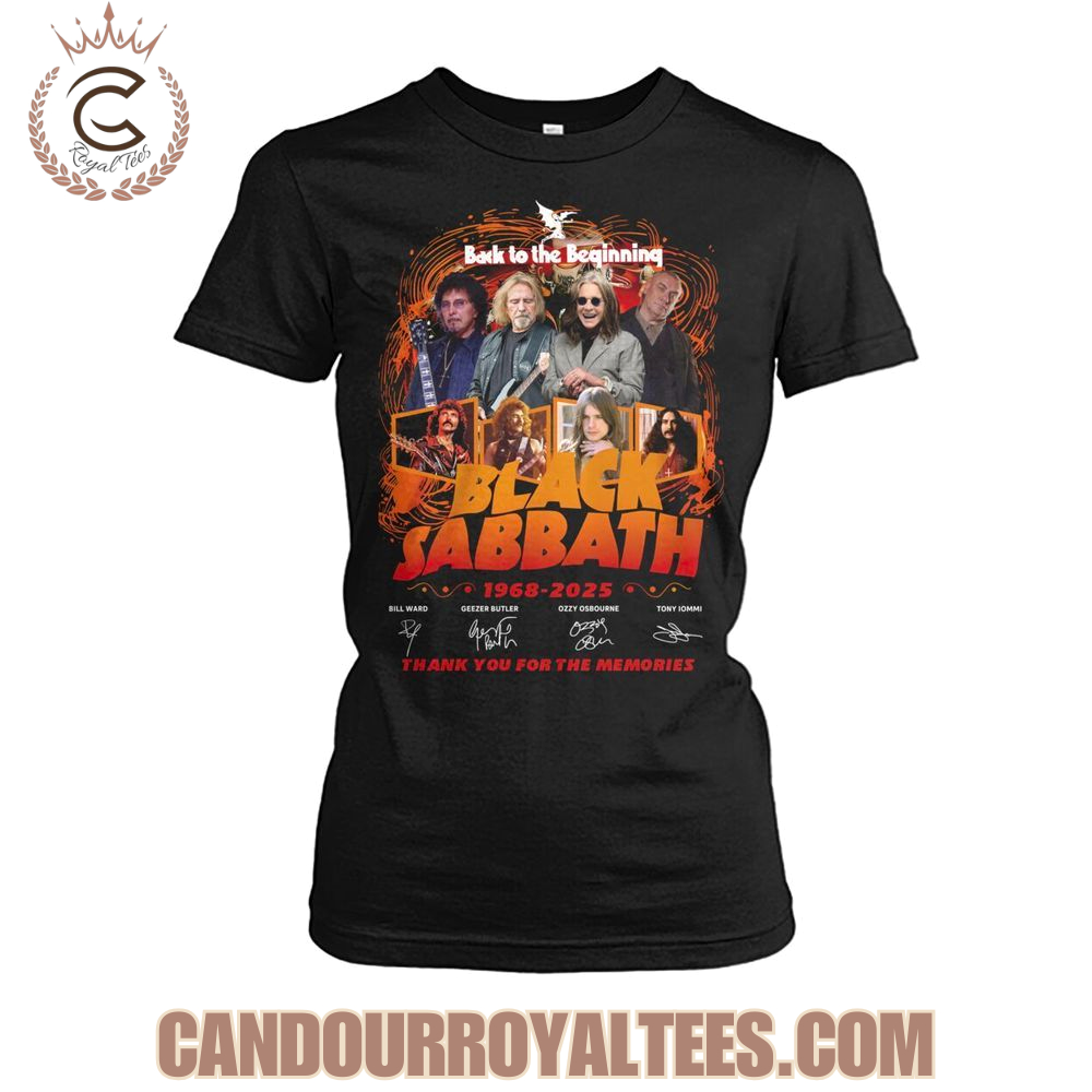 Back To The Beginning Black Sabbath 1968-2025 Thank You For The Memories T-Shirt Back To The Beginning Black Sabbath 1968-2025 Thank You For The Memories T-Shirt