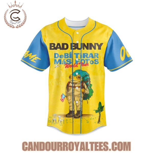 Bad Bunny Debi Tirar Mas Fotos World Tour Baseball Jersey
