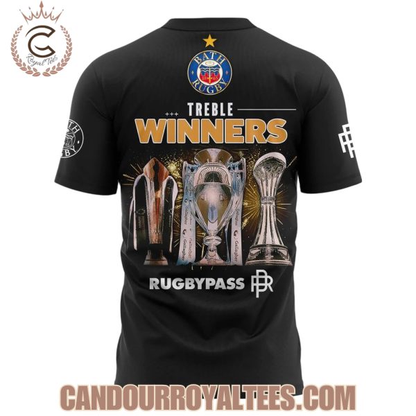 Bath Rugby TREBLE Winnner 2025 Tshirt, Hoodie