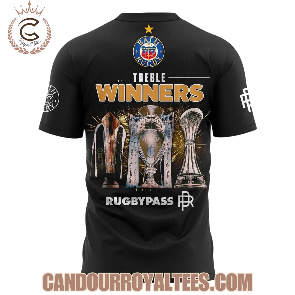 Bath Rugby TREBLE Winnner 2025 Tshirt, Hoodie Bath Rugby TREBLE Winnner 2025 Tshirt, Hoodie