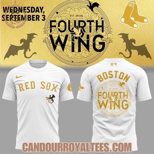 Boston Red Sox Fourth Wing Night 2025 White Tshirt, Hoodie, Cap