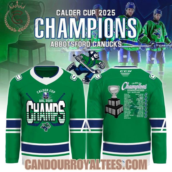 Calder Cup 2025 Champions Abbotsford Canucks Hockey Jersey