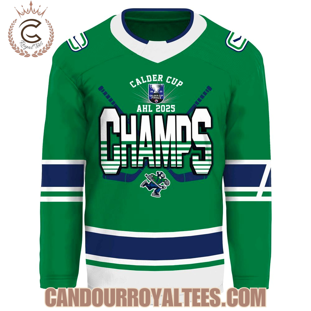 Calder Cup 2025 Champions Abbotsford Canucks Hockey Jersey Calder Cup 2025 Champions Abbotsford Canucks Hockey Jersey