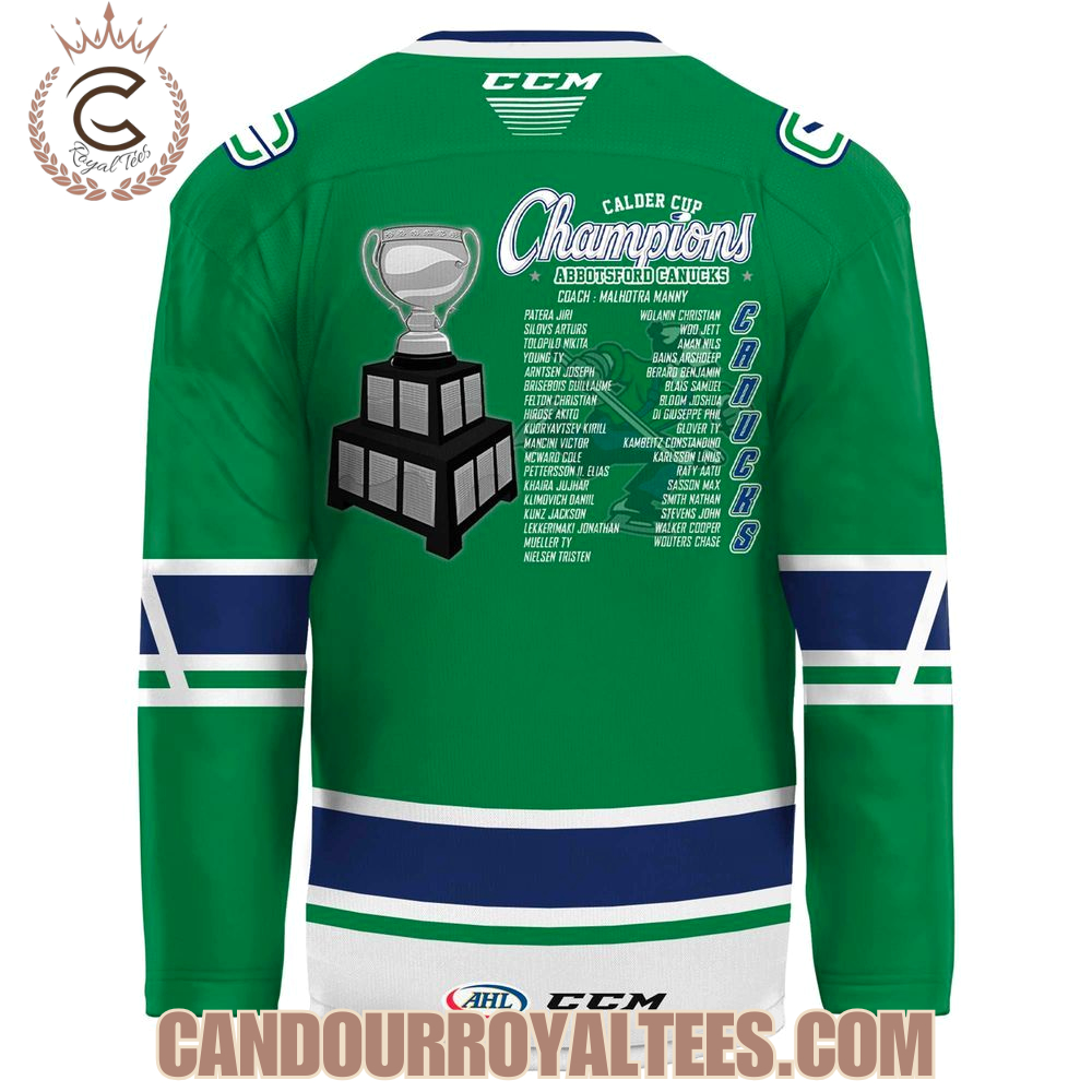 Calder Cup 2025 Champions Abbotsford Canucks Hockey Jersey Calder Cup 2025 Champions Abbotsford Canucks Hockey Jersey
