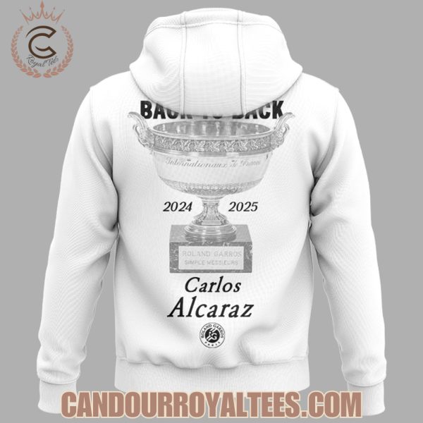Carlos Alcaraz Roland Garros 2025 Champions Tshirt, Hoodie