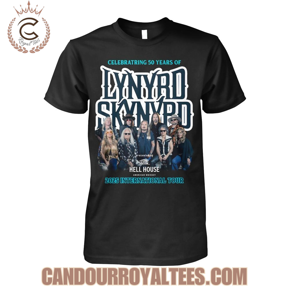 Celebratring 50 Years Of Lynyrd Skynyrd 2025 International Tour T-Shirt Celebratring 50 Years Of Lynyrd Skynyrd 2025 International Tour T-Shirt