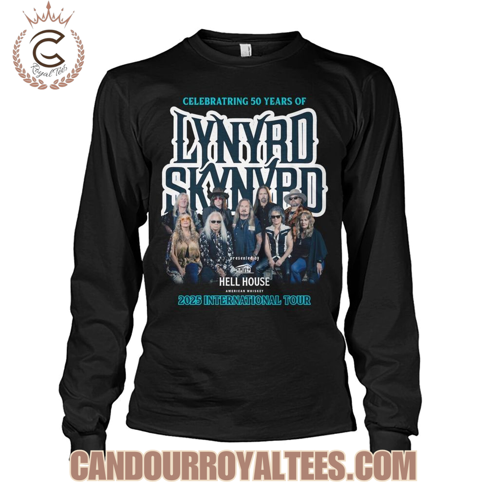 Celebratring 50 Years Of Lynyrd Skynyrd 2025 International Tour T-Shirt Celebratring 50 Years Of Lynyrd Skynyrd 2025 International Tour T-Shirt