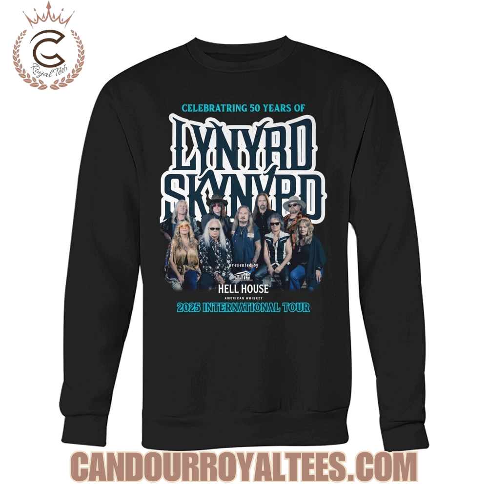 Celebratring 50 Years Of Lynyrd Skynyrd 2025 International Tour T-Shirt Celebratring 50 Years Of Lynyrd Skynyrd 2025 International Tour T-Shirt