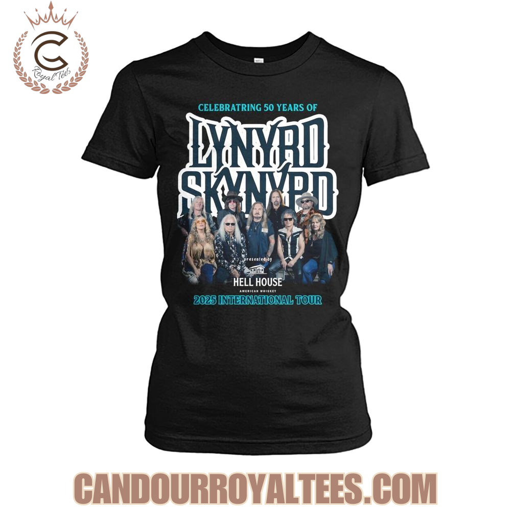 Celebratring 50 Years Of Lynyrd Skynyrd 2025 International Tour T-Shirt Celebratring 50 Years Of Lynyrd Skynyrd 2025 International Tour T-Shirt
